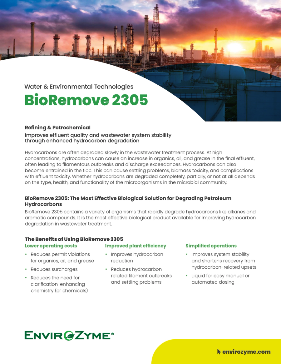 BioRemove 2305 Benefit Sheet
