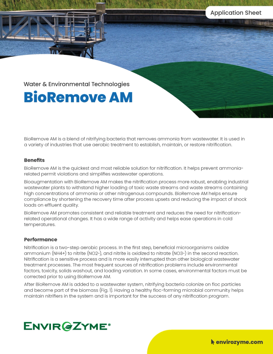 BioRemove AM Application Sheet