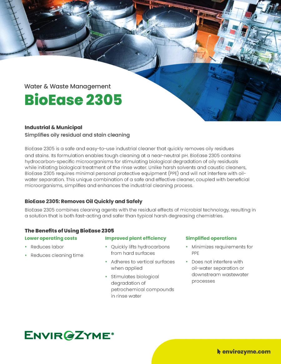 BioEase 2305 Benefit Sheet