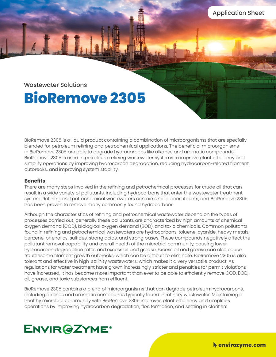 BioRemove 2305 Application Sheet