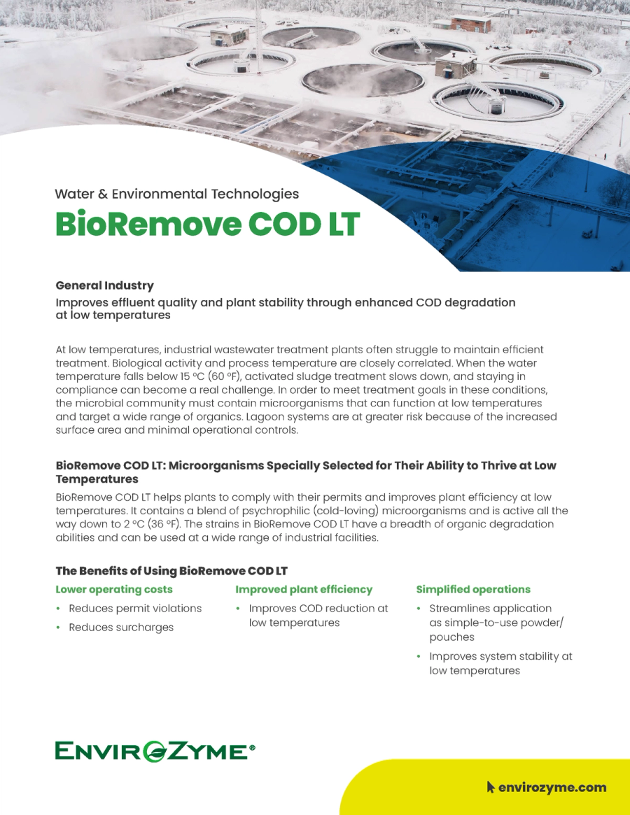 BioRemove COD LT Benefit Sheet