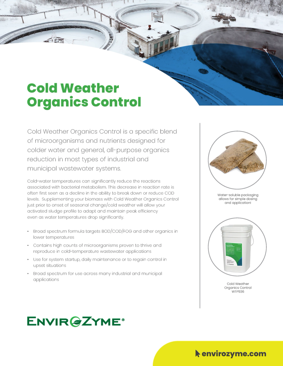 Cold Weather Organics Control Sell Sheet