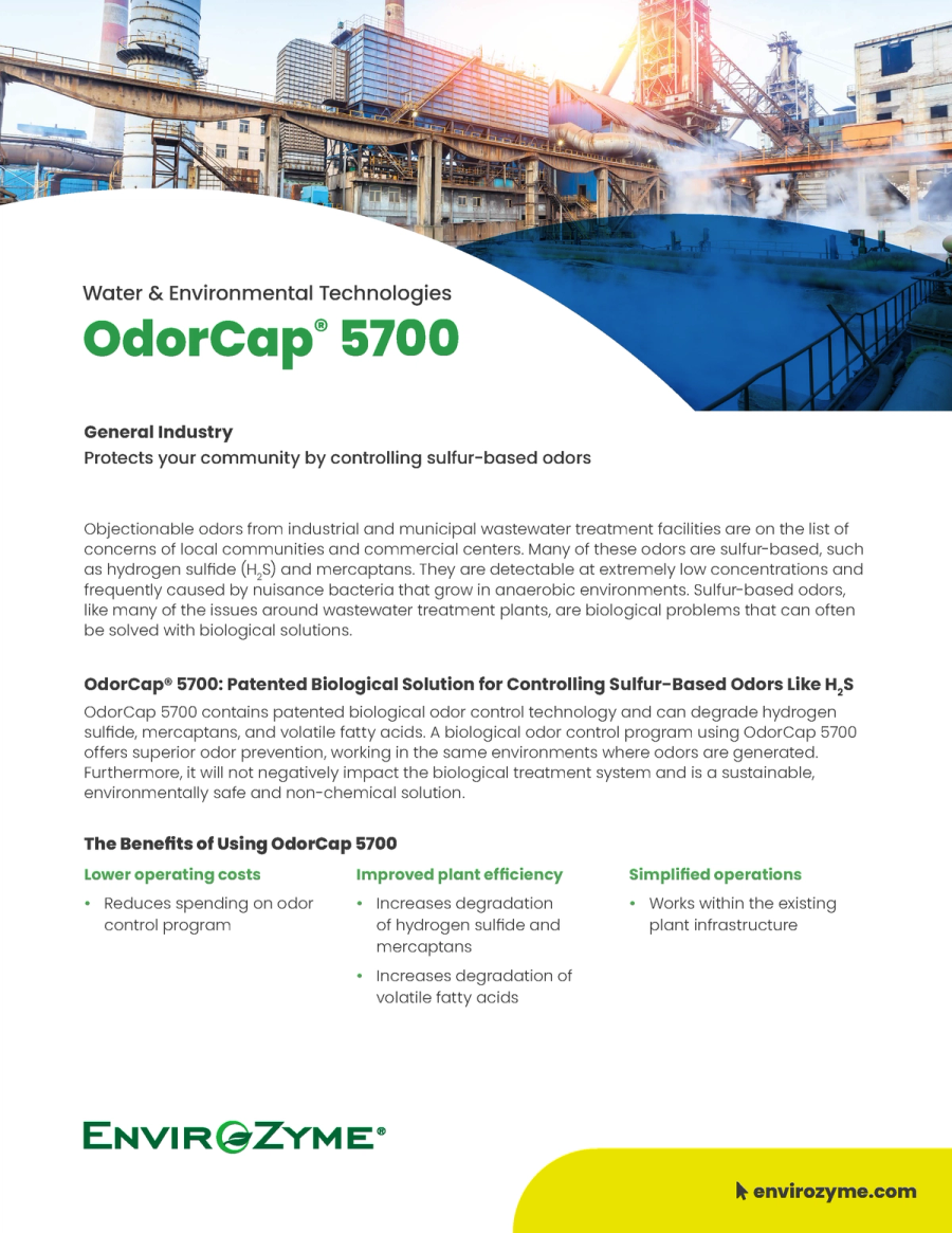 OdorCap 5700 Benefit Sheet