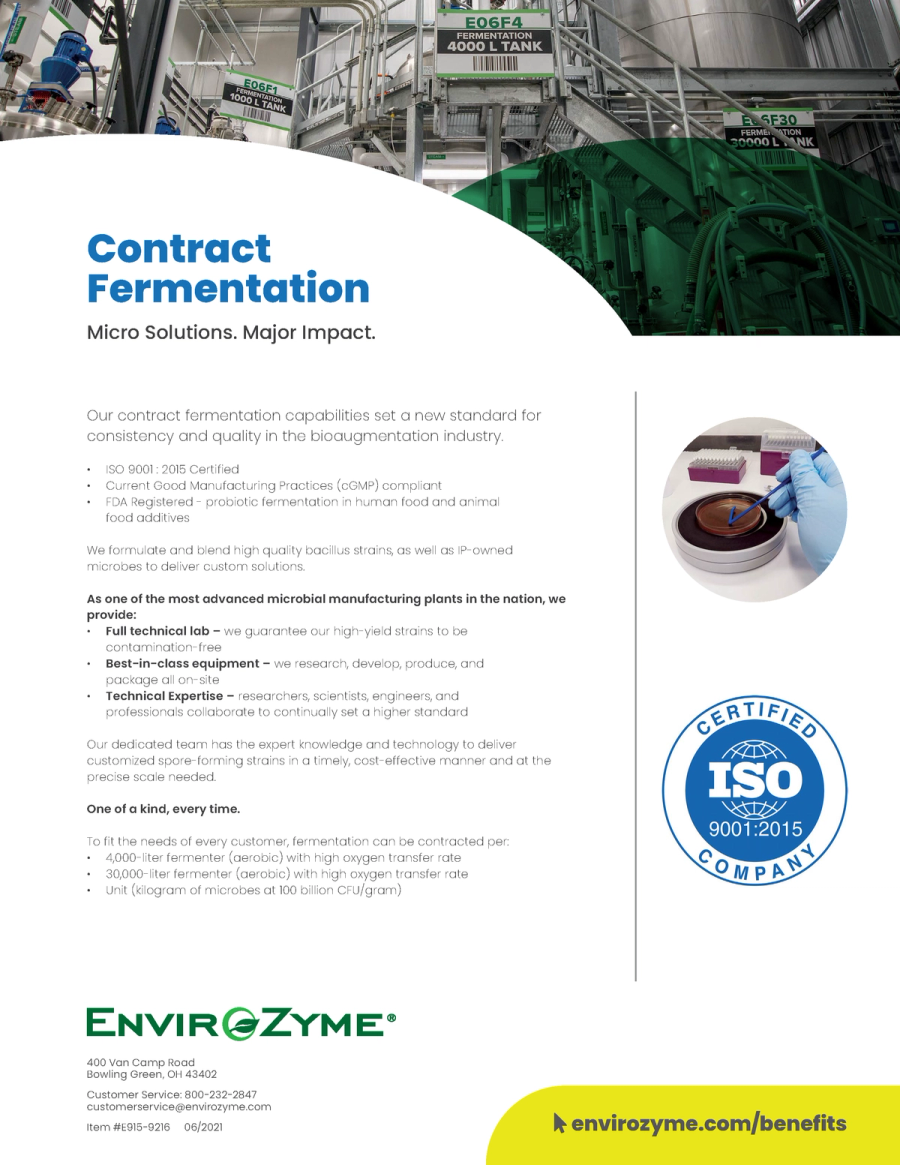 Contract Fermentation Benefit Sheet