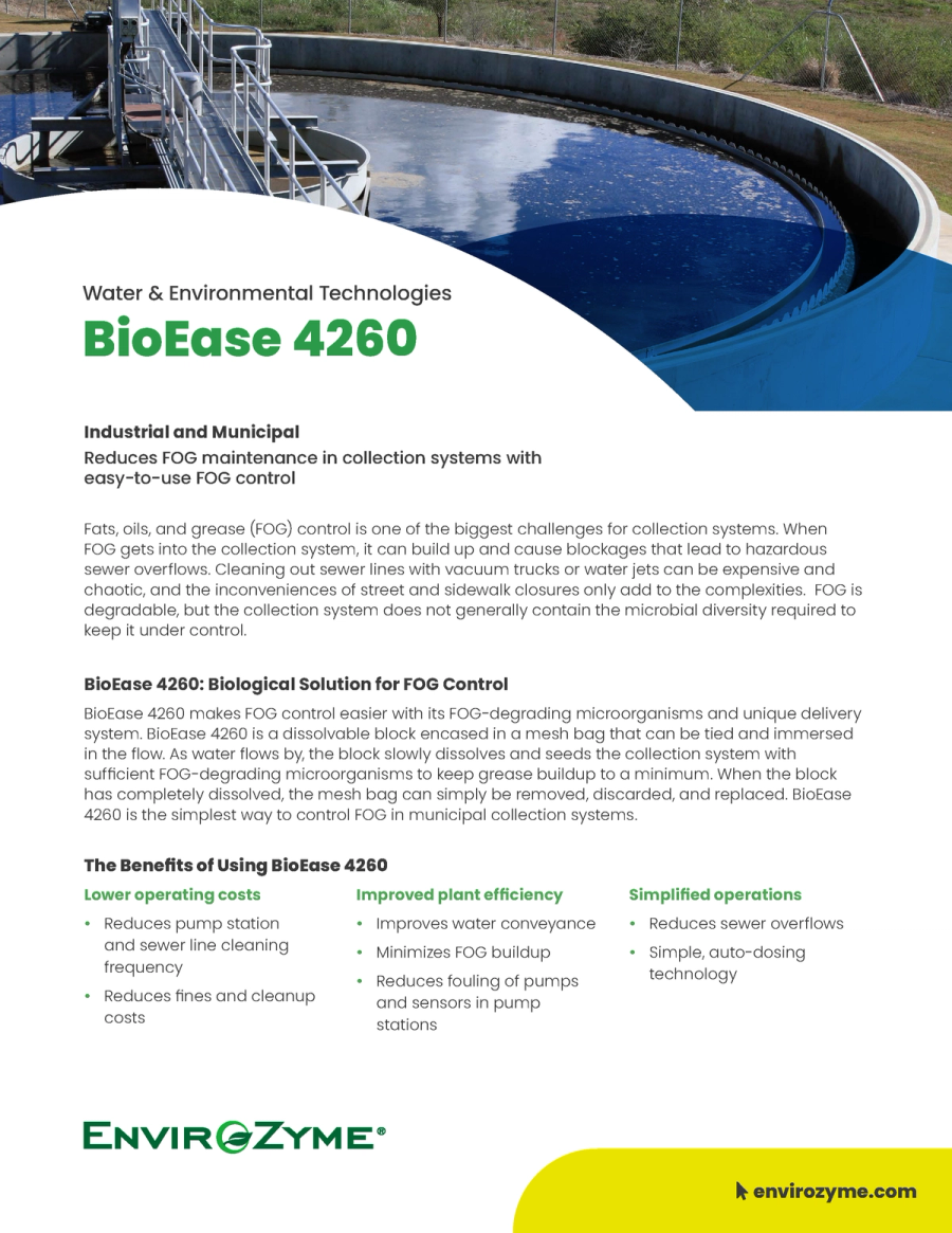 BioEase 4260 Benefit Sheet