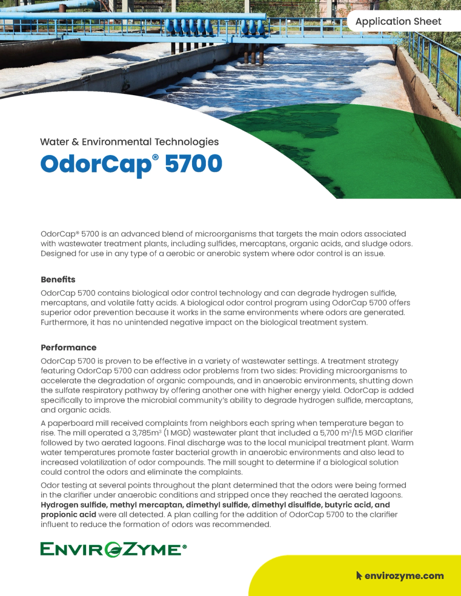 OdorCap 5700 Application Sheet
