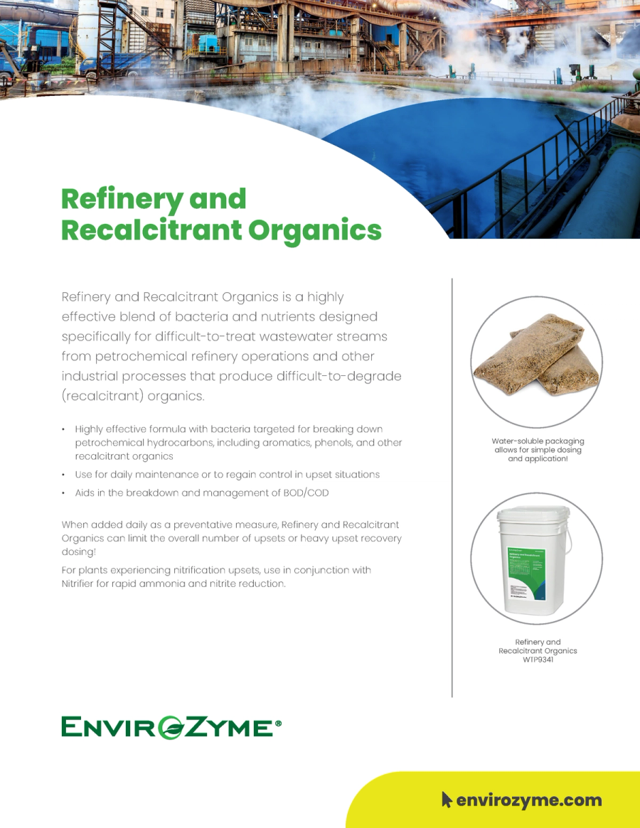 Refinery and Recalcitrant Organics Benefit Sheet