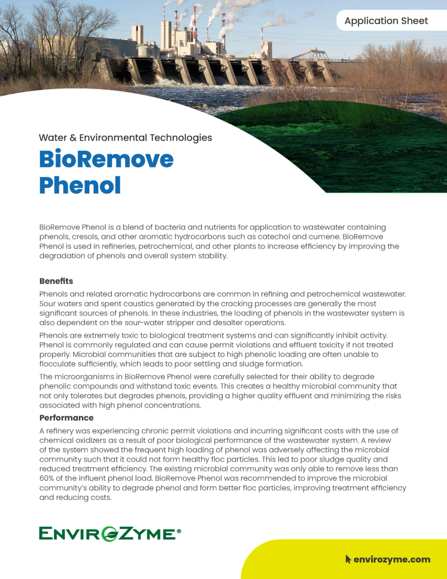 BioRemove Phenol Application Sheet